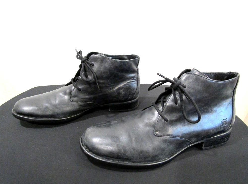 Born Black Leather Chukka Boots Men Sz 11